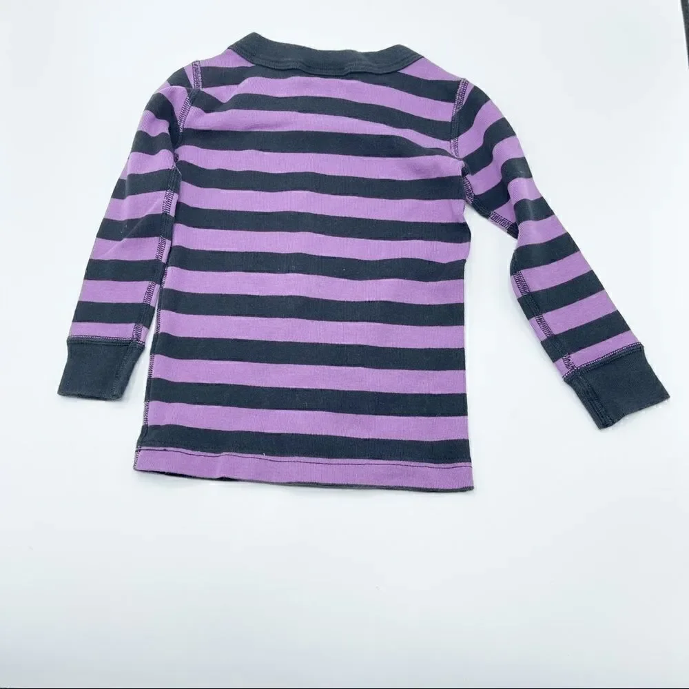 Hanna Andersson Marvel Black Panther striped long john pajamas